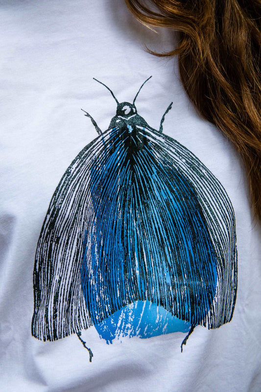 Motte, weißes T-shirt mit Kurz- und Langarm, mit oder ohne Kapuze, Bio-Baumwolle