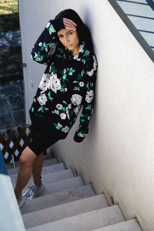 BLUMEN UND INSEKTEN, Kapuzenpullover, 300g Bio-Baumwolle