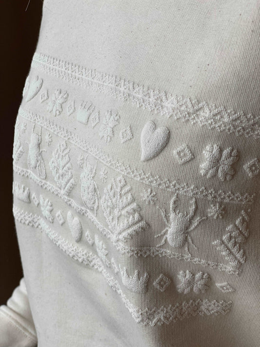 Pullover mit norwegischen Muster Bio-Baumwolle, Damenmodell