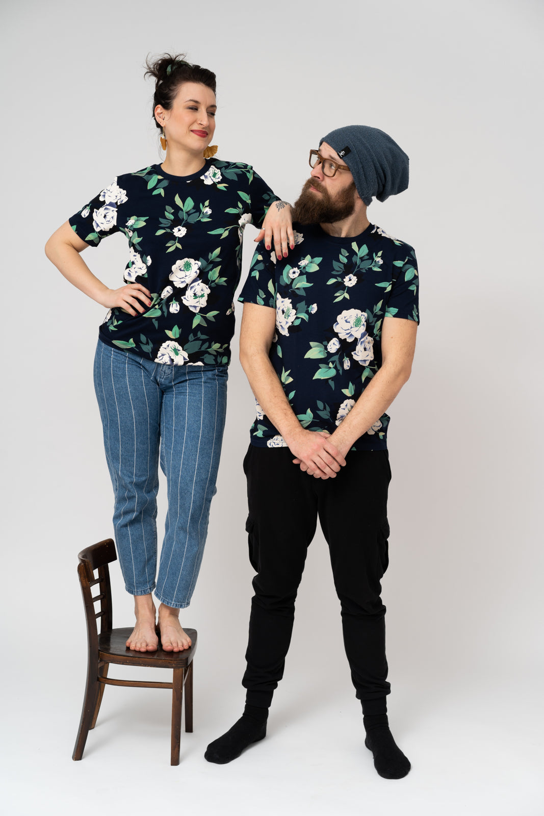 Blumen und Insekten T-Shirt, 100% BioBaumwolle/ Unisex Modell