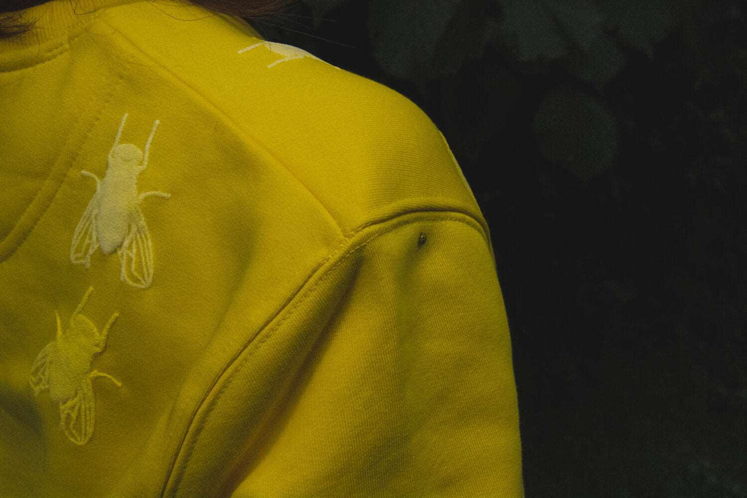Gelber Pullover Fliegen im 3D-Print, 300g BioBaumwolle