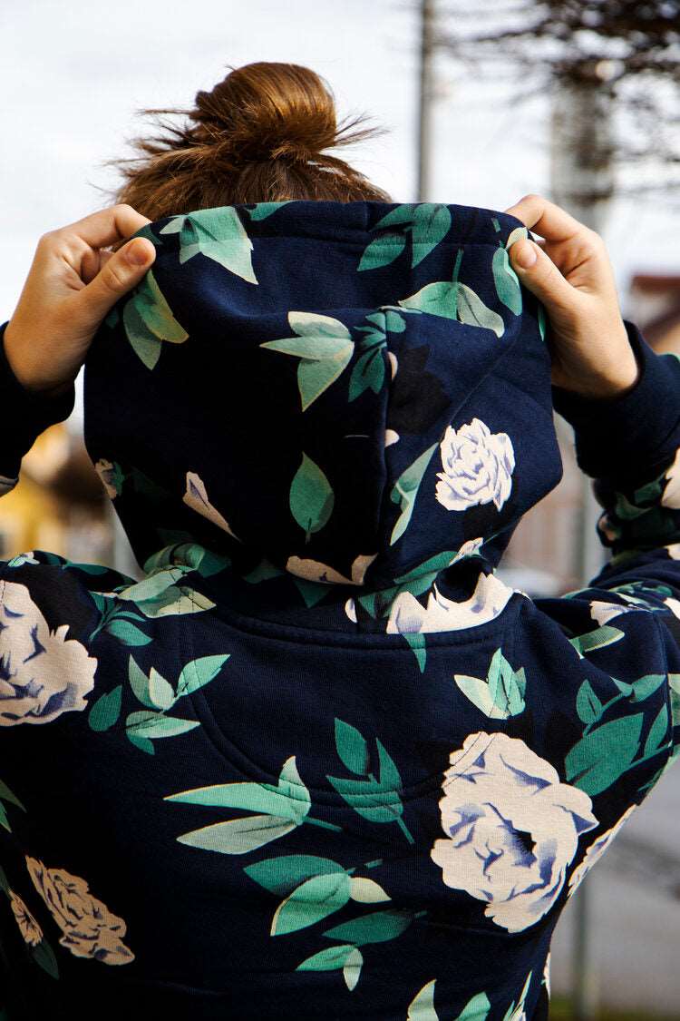 BLUMEN UND INSEKTEN, Kapuzenpullover, 300g Bio-Baumwolle