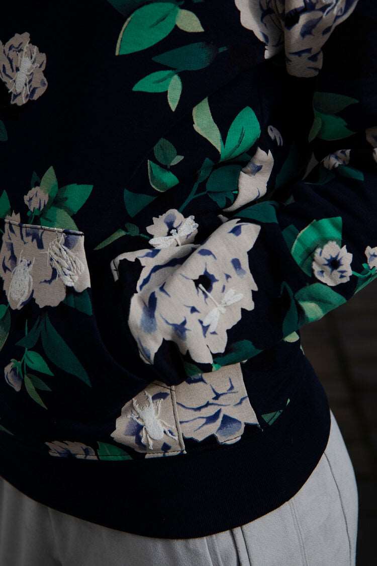 BLUMEN UND INSEKTEN, Kapuzenpullover, 300g Bio-Baumwolle