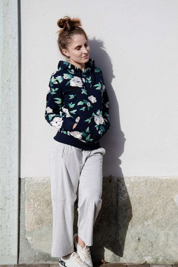 BLUMEN UND INSEKTEN, Kapuzenpullover, 300g Bio-Baumwolle