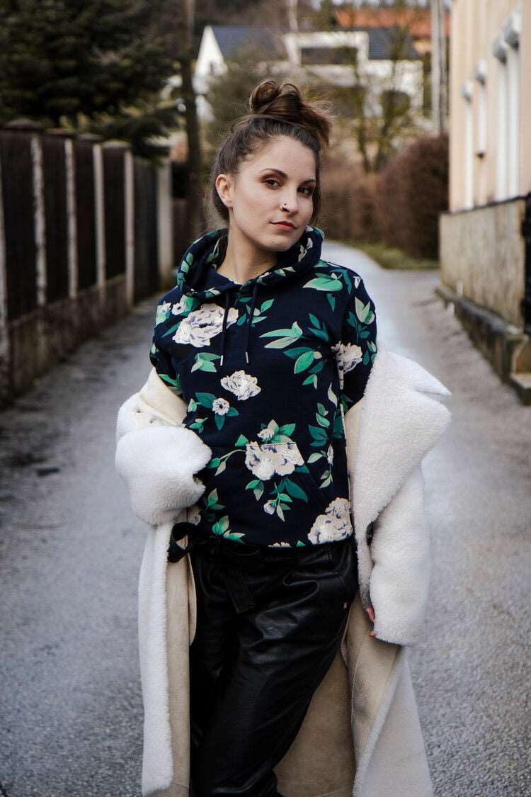 BLUMEN UND INSEKTEN, Kapuzenpullover, 300g Bio-Baumwolle